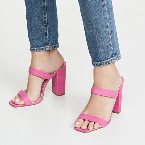 SCHUTZ Maribel Rosa Vibrant Pink Sandal Heels 6 - Picture 2 of 15